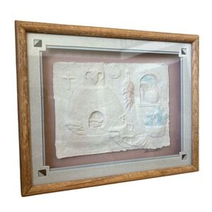 Native American Wet Cast Paper Wall Art Southwest 9x11 Figi Graphics‎ Signed